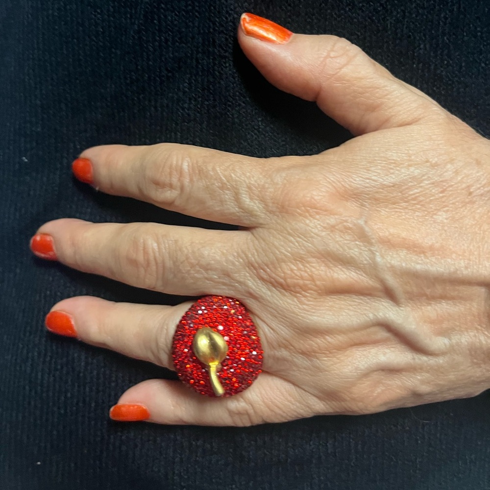 ✨SOLD✨ Kate Spade Apple Cocktail Ring sz 5